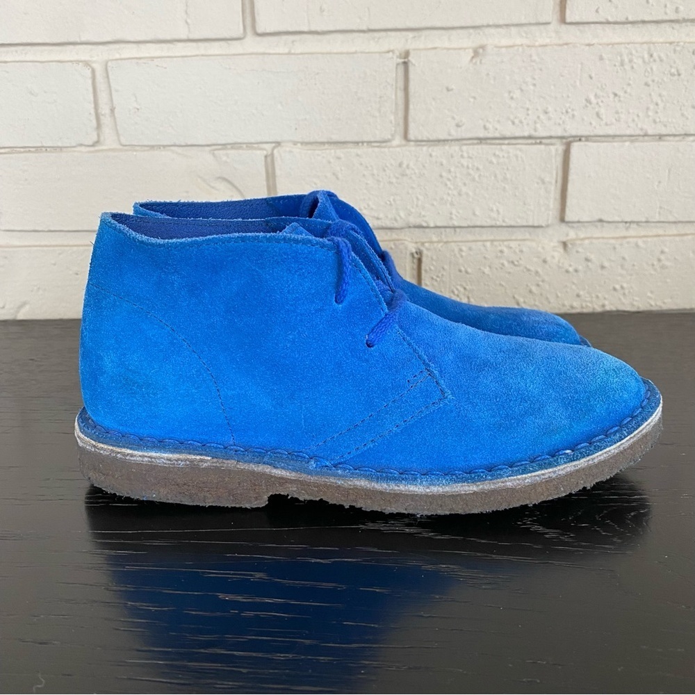 crewcuts boys suede macalister boots Blue Preppy Leather School Old Money Size 2